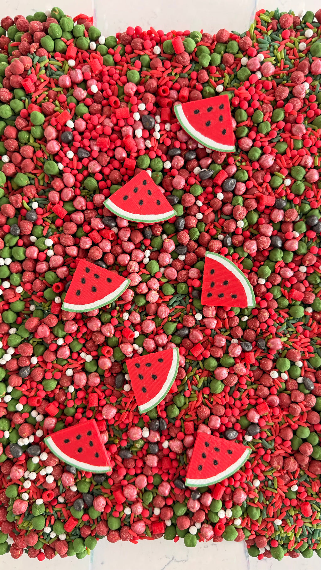 Watermelon Sensory Play Mix