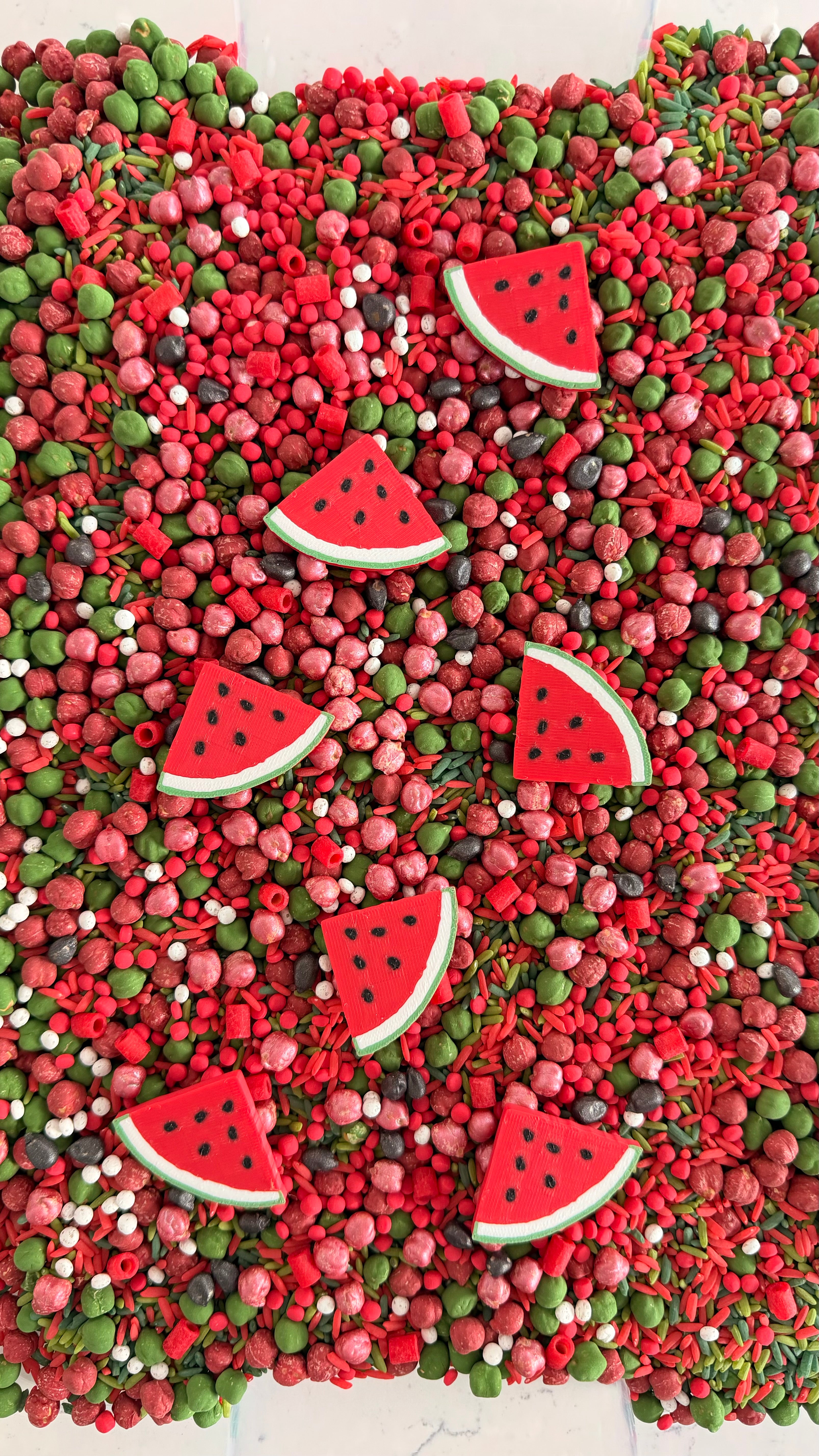 Watermelon Sensory Play Mix