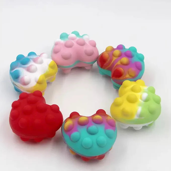 Heart Pop Fidget Bubble Ball
