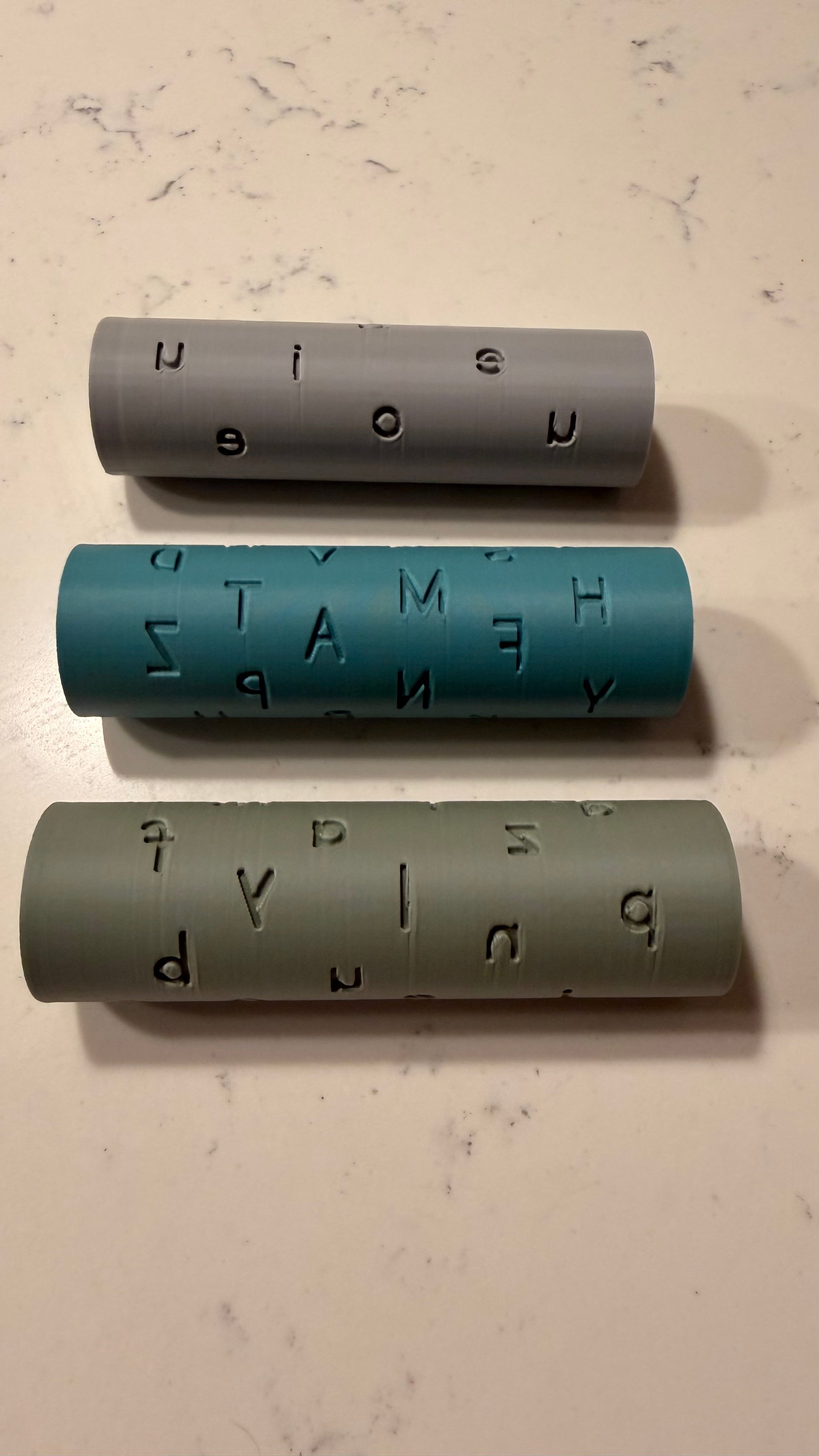 Alphabet Playdough Rollers