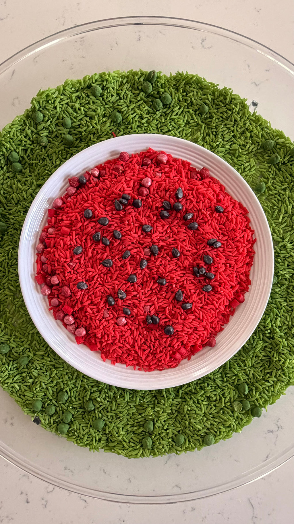 Watermelon Sensory Play Mix