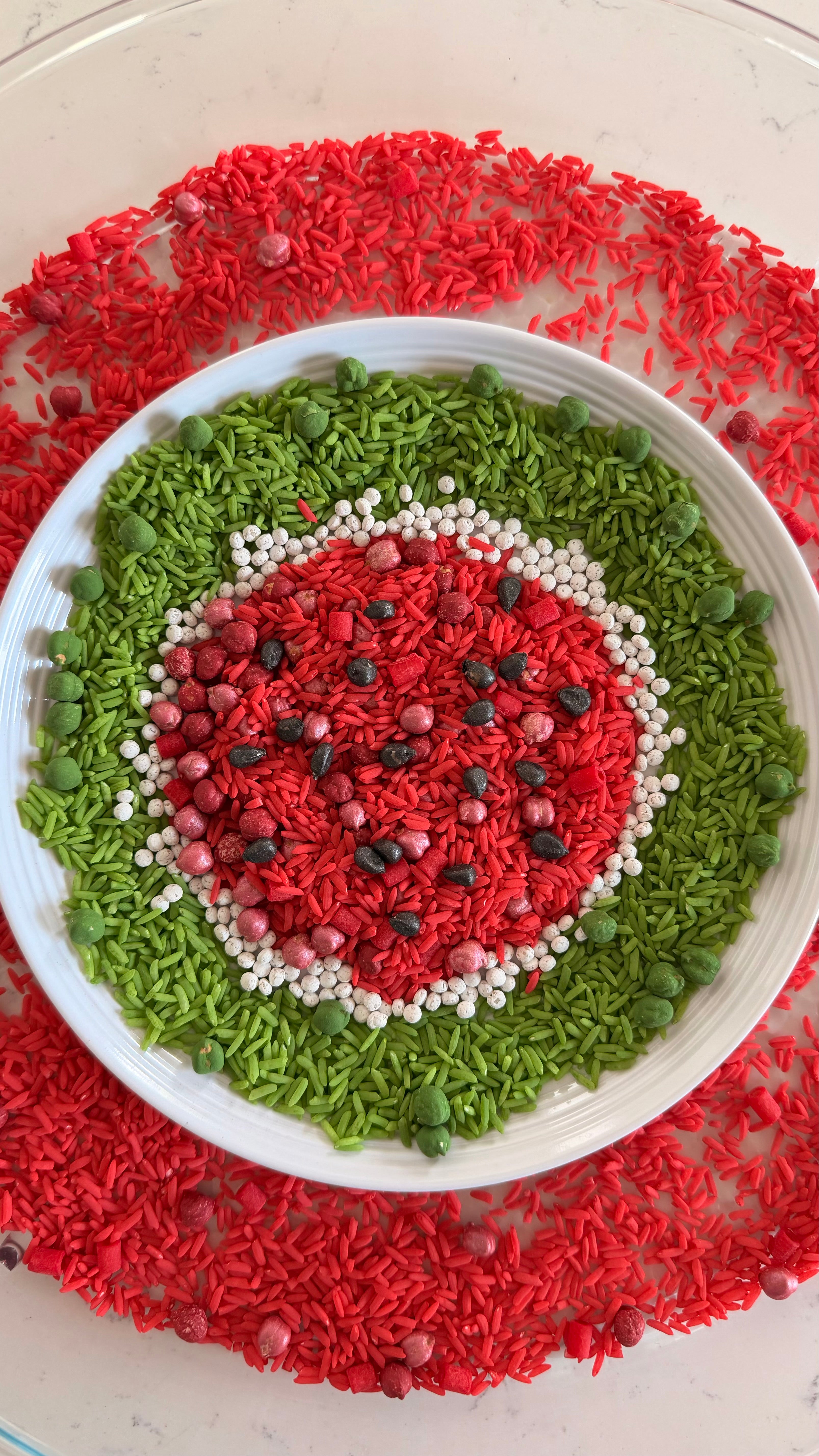 Watermelon Sensory Play Mix