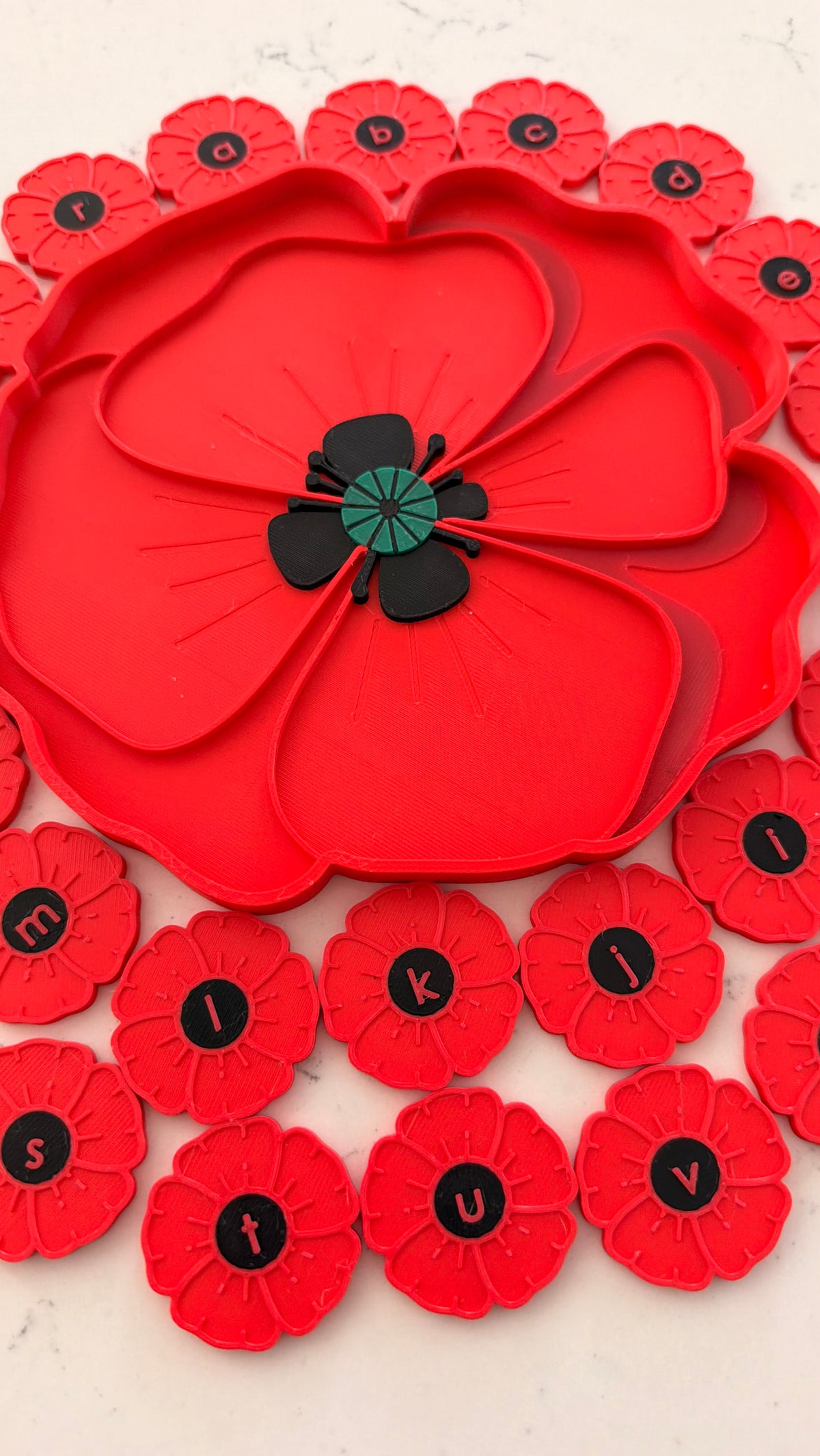 Poppy Flower Alphabet Set