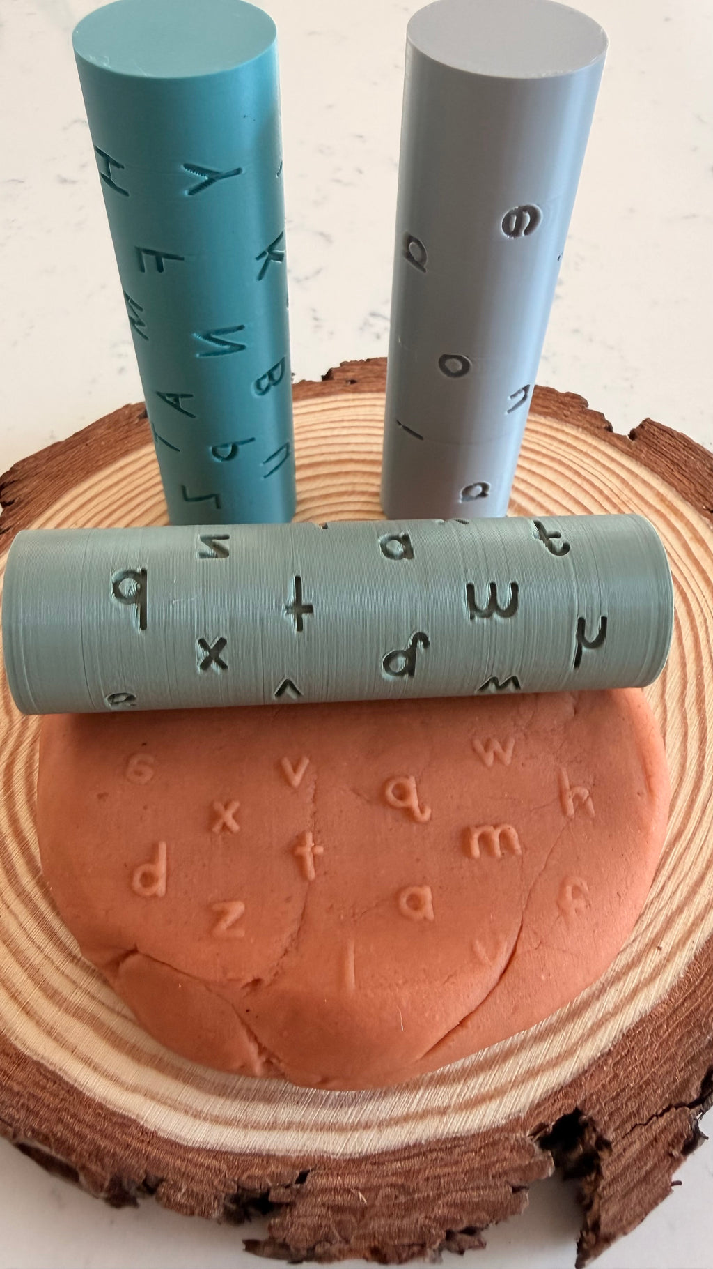 Alphabet Playdough Rollers