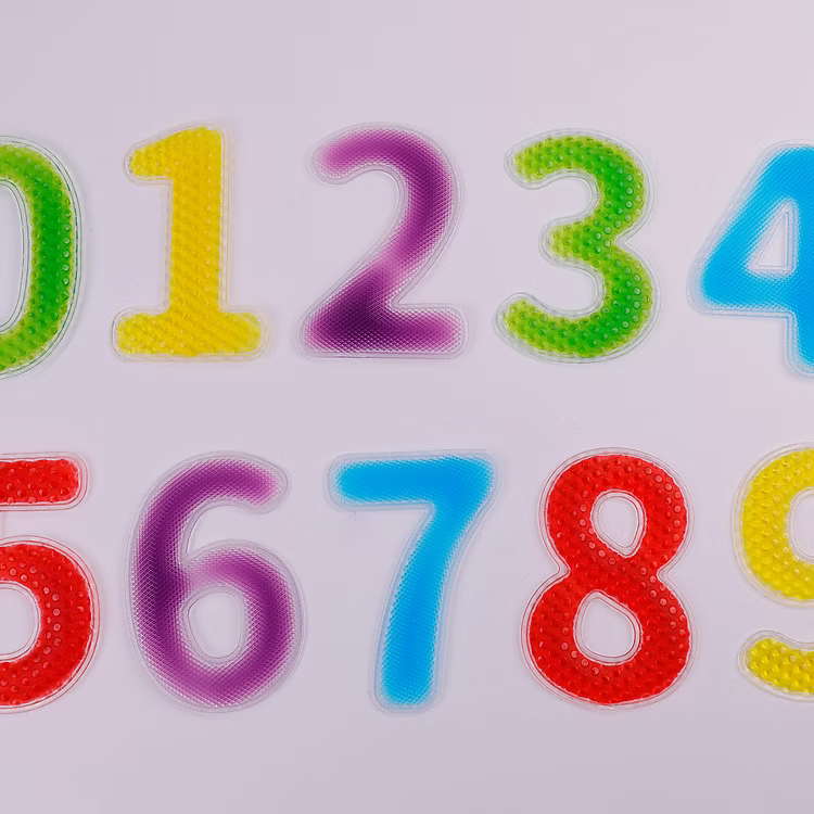 Textured Gel Filled Numbers