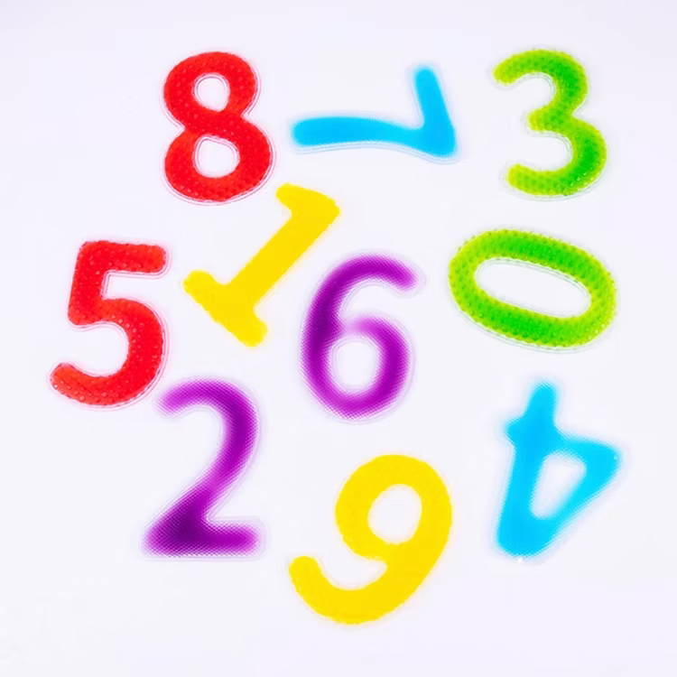 Textured Gel Filled Numbers