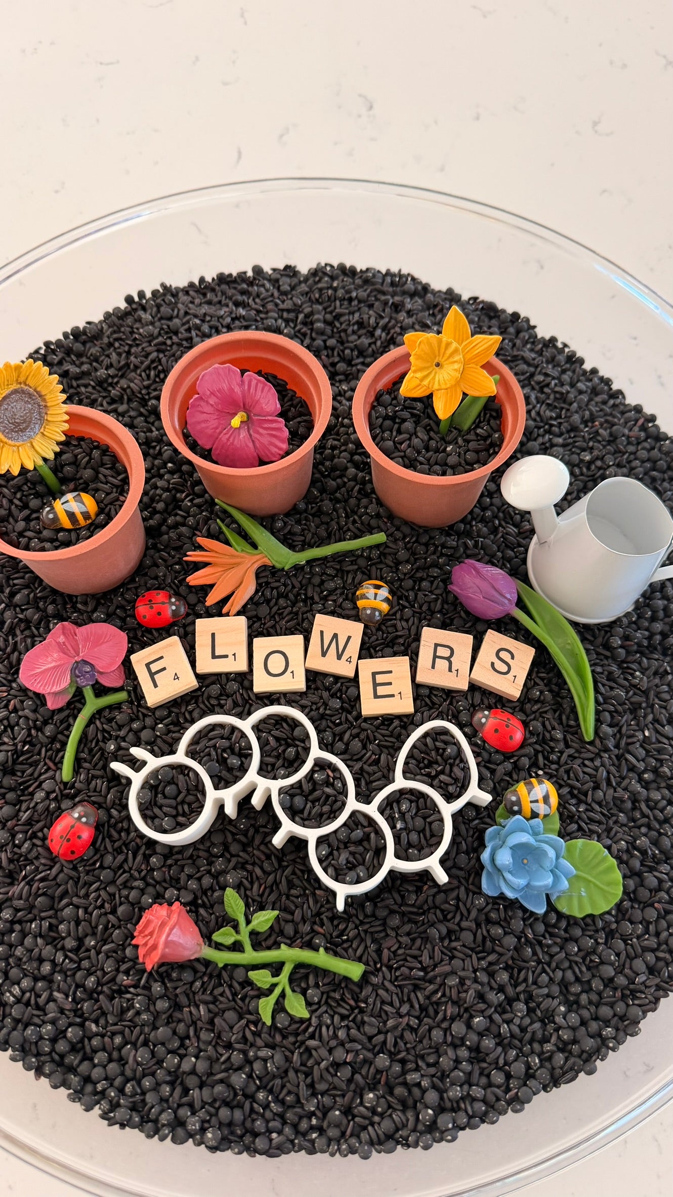Blooming Flowers Sensory Bin