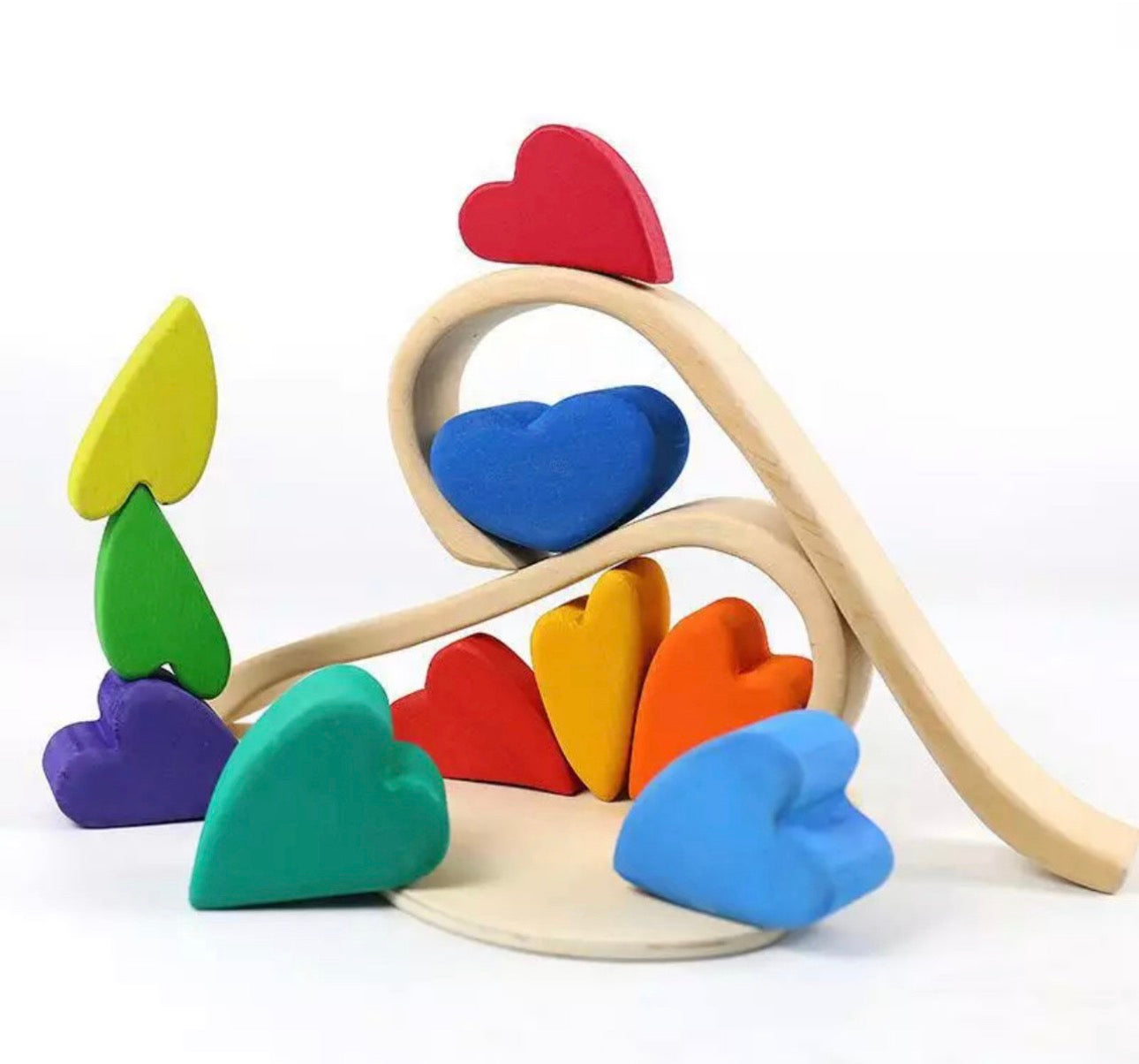 Heart Wooden Building Blocks
