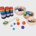 Plate and Ball Wooden Colour Matching Game