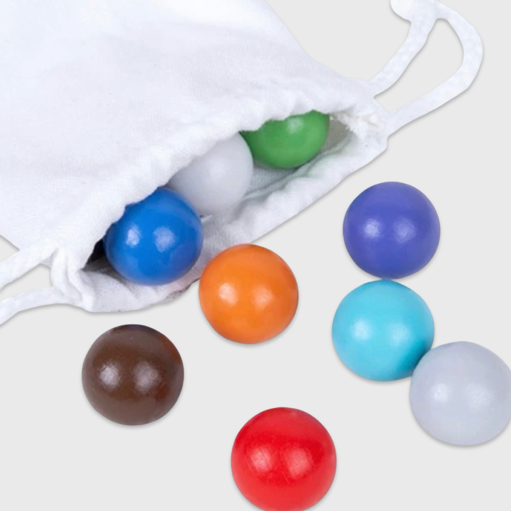 Cup and Ball Wooden Colour Matching Game