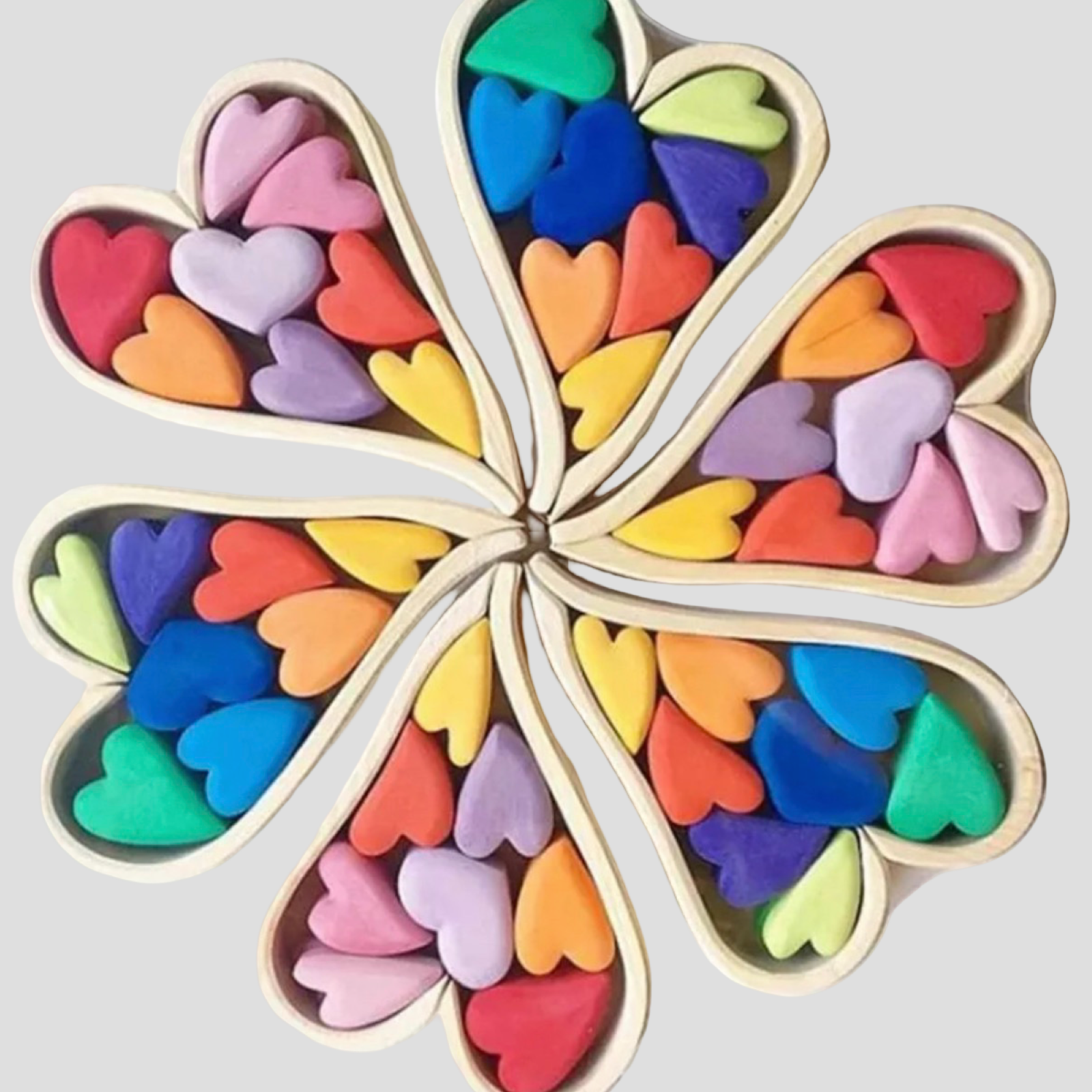Heart Wooden Building Blocks