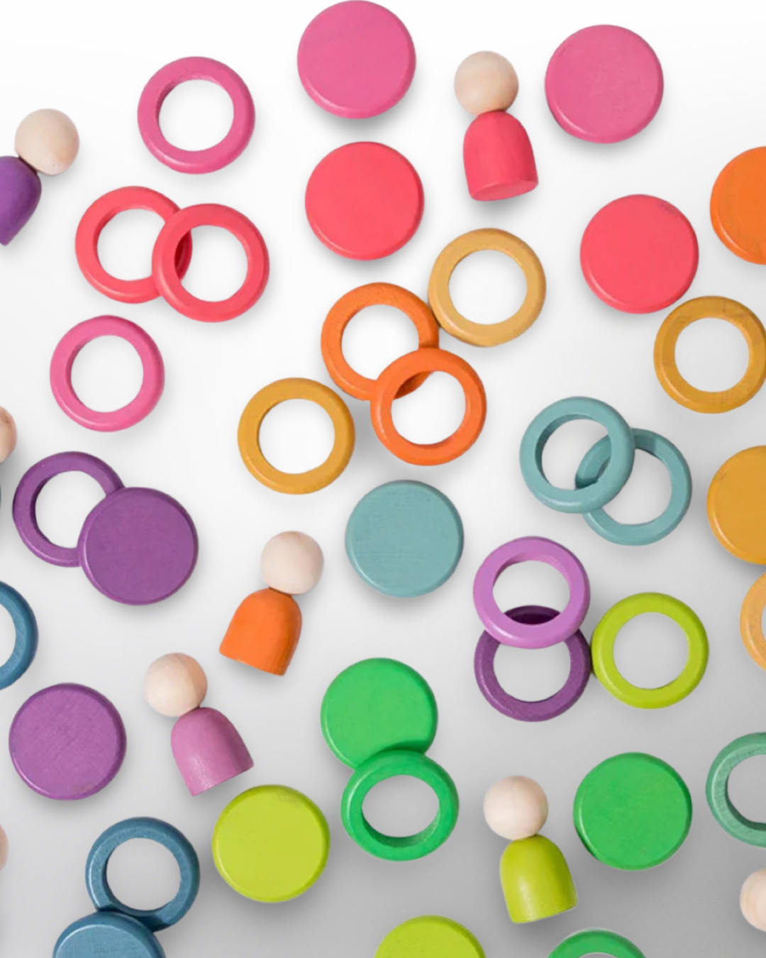 Peg and Ring Wooden Colour Matching Set