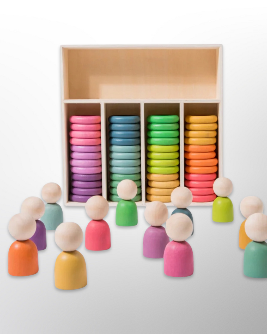 Peg and Ring Wooden Colour Matching Set