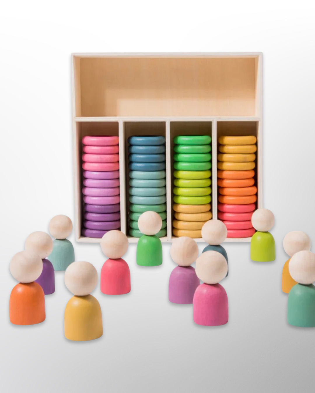 Peg and Ring Wooden Colour Matching Set