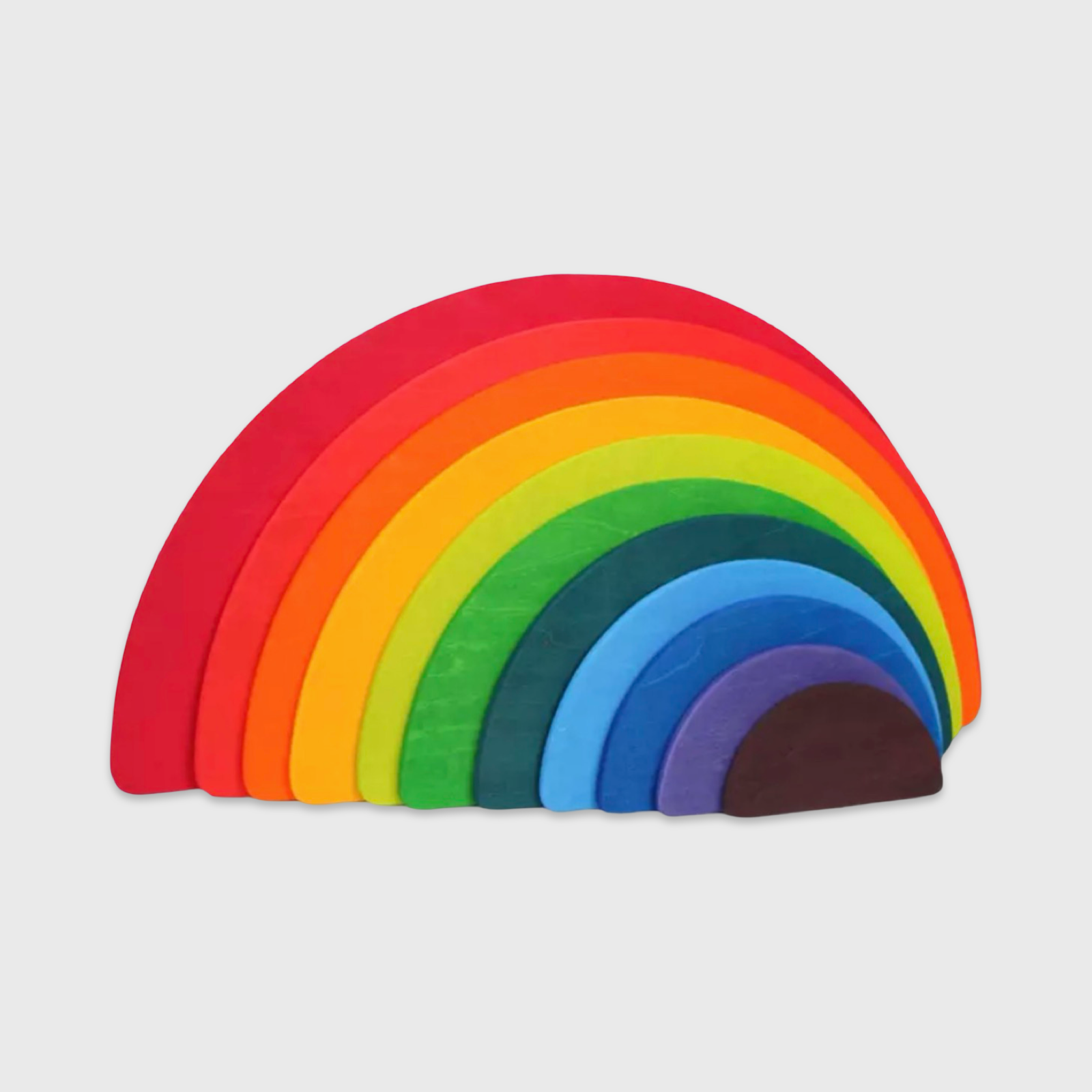 Wooden Semicircle Flat Stacker Rainbow
